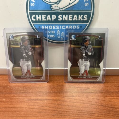 Christian Cerda 2023 Bowman 1st Prospects Lot (2) BCP-56 Arizona Diamo