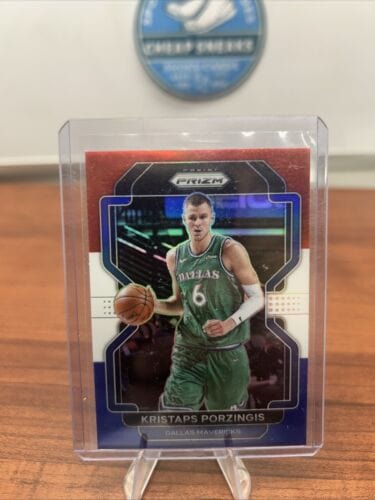 Kristaps Porzingis 2020-21 Panini Prizm Red White and Blue #18 Wizards