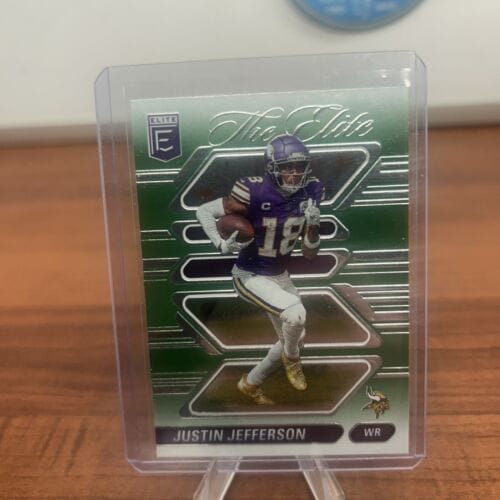 Justin Jefferson 2024 Panini Donruss Elite - The Elite Green #15 Vikin