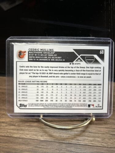 2023 TOPPS CHROME CEDRIC MULLINS SEPIA REFRACTOR #68 ORIOLES