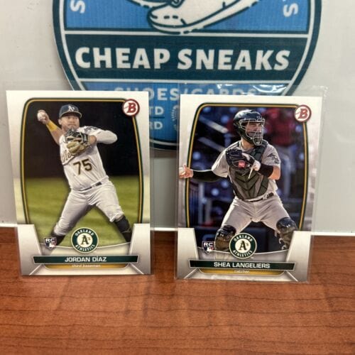 Oakland A’s Lot(2) 2023 Bowman Prospects BaseRC Lot Shea Langeliers,