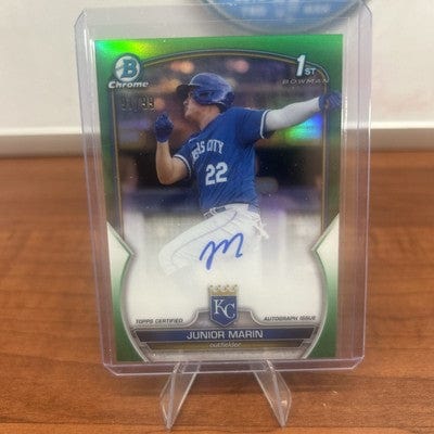 JUNIOR MARIN 2023 Bowman Chrome Green Refractor Auto KC Royals #CPA-JM