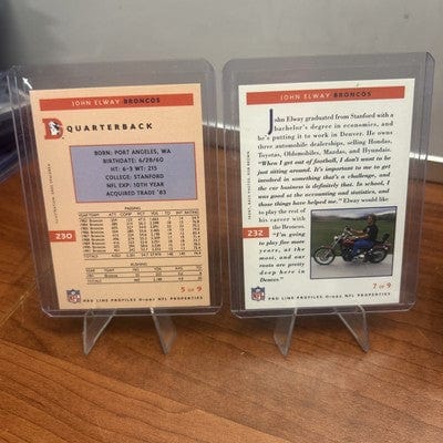John Elway 5 Card Lot Denver Broncos 91-92 Pro Line , 91-92 Pro Set Fo