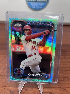 Logan O'Hoppe 2024 Topps Chrome Aqua Logofractor Refractors /199 #199