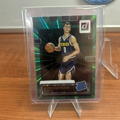 CHRISTIAN BRAUN 2022-23 Panini Donruss Green Laser Rated Rookie Nugget