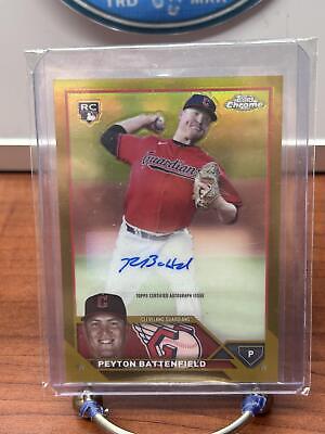 Peyton Battenfield RC 2023 Topps Chrome Update Auto Gold #AC-PBA Guard