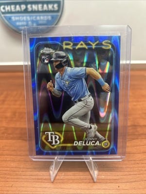 Jonny Deluca (RC) 2024 Topps Chrome Blue RayWave Refractor Rookie #163