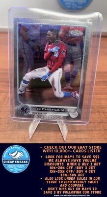 Jazz Chisholm Jr. 2022 Topps Chrome Sonic #91 Miami Marlins