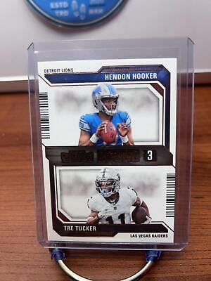Hendon Hooker / Tre Tucker 2023 Panini Contenders Round Numbers Red #1