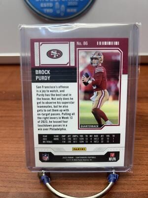 Brock Purdy 2023 Panini Contenders Season Ticket #86 San Francisco 49e