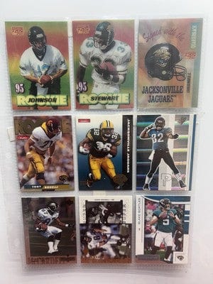 Jacksonville Jaguars Football Lot (9) R Johnson, Mark Burnell,J Smith,