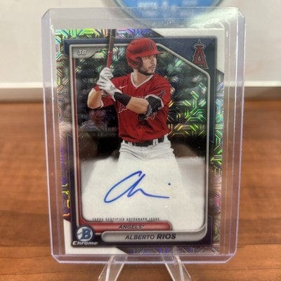 ALBERTO RIOS 2024 BOWMAN CHROME MEGA #BMA-AR MOJO REFRACTOR AUTO ANGEL