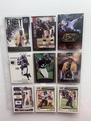 Baltimore Ravens Football Lot (9) Jamal Lewis , Ray Lewis, Jim Harbaug