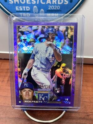 Nick Pratto RC 2023 Topps Chrome Logofractor Purple Refractor #85 Roya