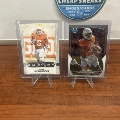 Bijan Robinson 2022 Bowman Chrome U #70 22 Leaf Draft #01 Falcons Long