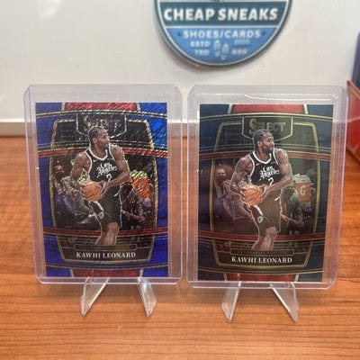 2021-22 Panini Select #20 Blue Shimmer Prizm Kawhi Leonard - Clippers