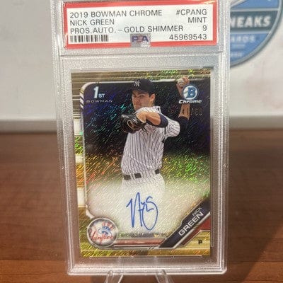 2019 Bowman Chrome HTA Gold Shimmer Refractor 47/50 Nick Green PSA 9 M