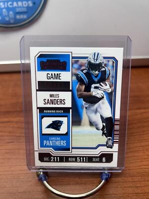 Miles Sanders 2023 Panini Contenders Game Ticket Red #16 Carolina Pant