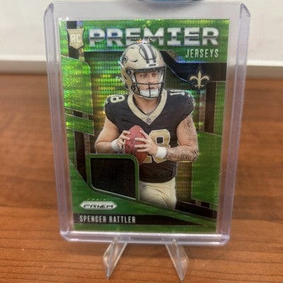 Spencer Rattler 2024 Panini Prizm Green Pulsar Premier Jerseys Patch R