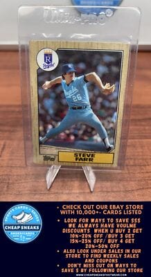 Steve Farr 1987 Topps #473 Kansas City Royals