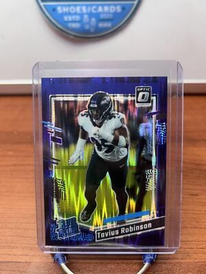 Tavius Robinson 2023 Donruss Optic Purple Shock #208 Baltimore Ravens