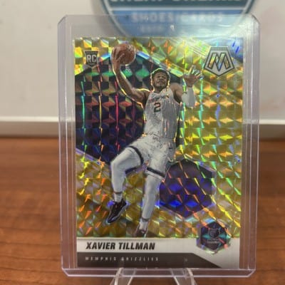 2020-21 Panini Mosaic XAVIER TILLMAN #213 RC Yellow Reactive Mosaic Pr