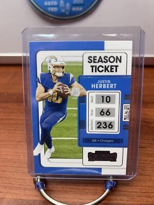 Justin Herbert 2021 Panini Contenders #51 Los Angeles Chargers