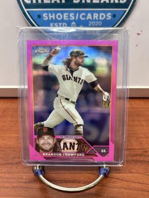 Brandon Crawford 2023 Topps Chrome Pink Refractor #195 San Francisco G