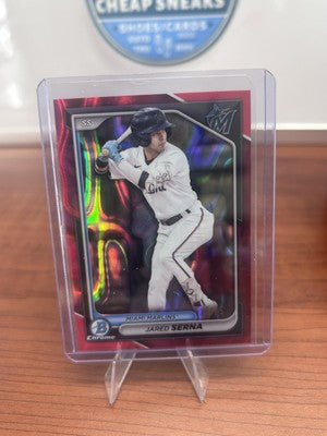 Jared Serna 2024 Bowman Draft Chrome Red Lava Refractor /5 BDC-161 Mia