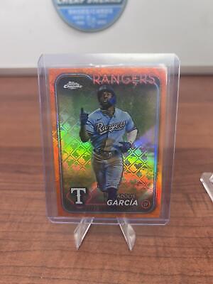 Adolis García SN 2024 Topps Chrome Logofractor Orange  Refractors #11