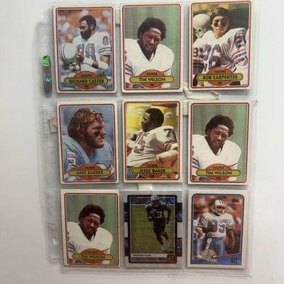 Houston Oilers /Tennessee Titans Lot(9) Mike Barber,Tim Wilson 1980 To