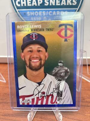 Royce Lewis 2023 Topps Chrome Platinum Anniv  Blue Prism Refractor #21