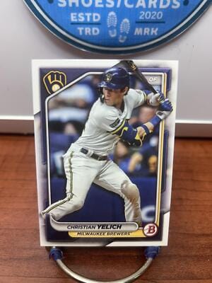 Christian Yelich 2024 Bowman #34 Milwaukee Brewers