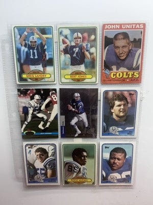 Indy/ Baltimore Colts Lot (9) With 1971 TOPPS Johnny Unitas +81 Bert J