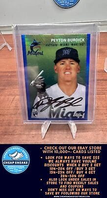 Peyton Burdick RC 2023 Topps Chrome Platinum Anniv Blue Prism Refracto