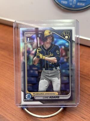 Luke Adams SN 2024 Bowman Chrome Prospects Refractors #BCP-50 Milwauke