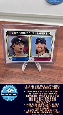 2022 Strikeout Leaders (Gerrit Cole / Burnes) LL 2023 Topps Heritage #