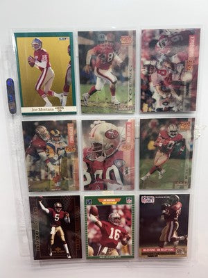 San Francisco 49ers Football  HOF QB,WR Lot(9)  Joe Montana, Steve You