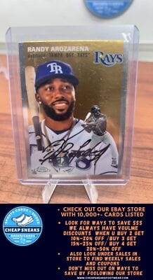 Randy Arozarena 2023 Topps Chrome Platinum Anniversary #340 Tampa Bay