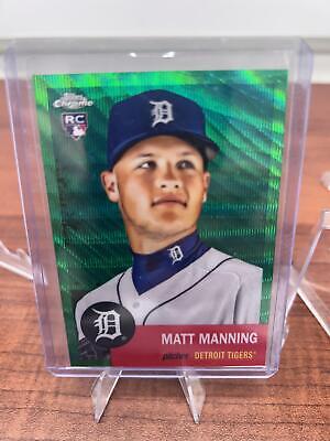 Matt Manning RC 2022 Topps Chrome Platinum Anniversary Green Wave #444