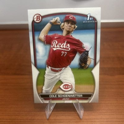 2023 BOWMAN DRAFT COLE SCHOENWETTER RC CINCINNATI REDS #BD-116