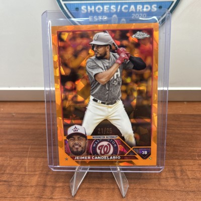 Jeimer Candelario 2023 Topps Chrome Update Sapphire Orange Refractor U
