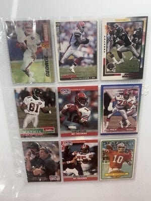 Atlantan Falcons Lot (9) Jeff George 1995 Sportsflix ,Andre Rison 95 U