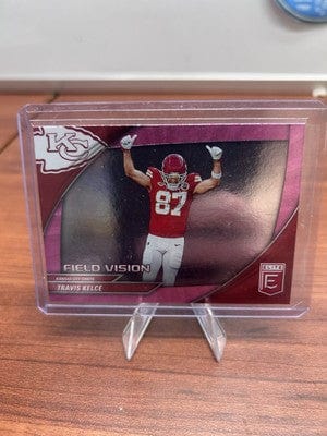 TRAVIS KELCE 2024 DONRUSS ELITE FIELD VISION PINK #5 Kansas City Chief