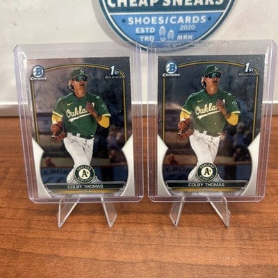 Colby Thomas 2023 1st Bowman Chrome Prospects RC Oakland Athletics BCP