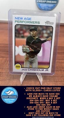 Jazz Chisholm Jr. 2022 Topps Heritage New Age Performers #NAP-13 Miami