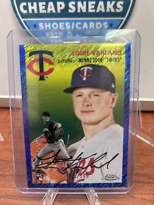 Louie Varland RC 2023 Topps Chrome Platinum AnniveBlue Prism Refractor