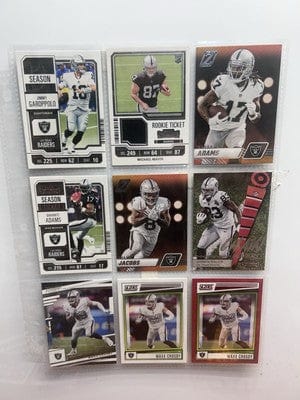 Oakland Las Vegas Raider Football Lot(9) 23 Panini Contenders ,23 Pani