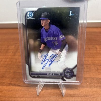 2022 Bowman Draft Chrome Ryan Ritter 1st Auto Colorado Rockies