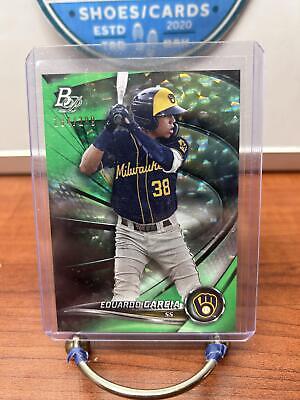 Eduardo Garcia 2022 Bowman Platinum Emearld Ice foil  #TOP-88 Brewers